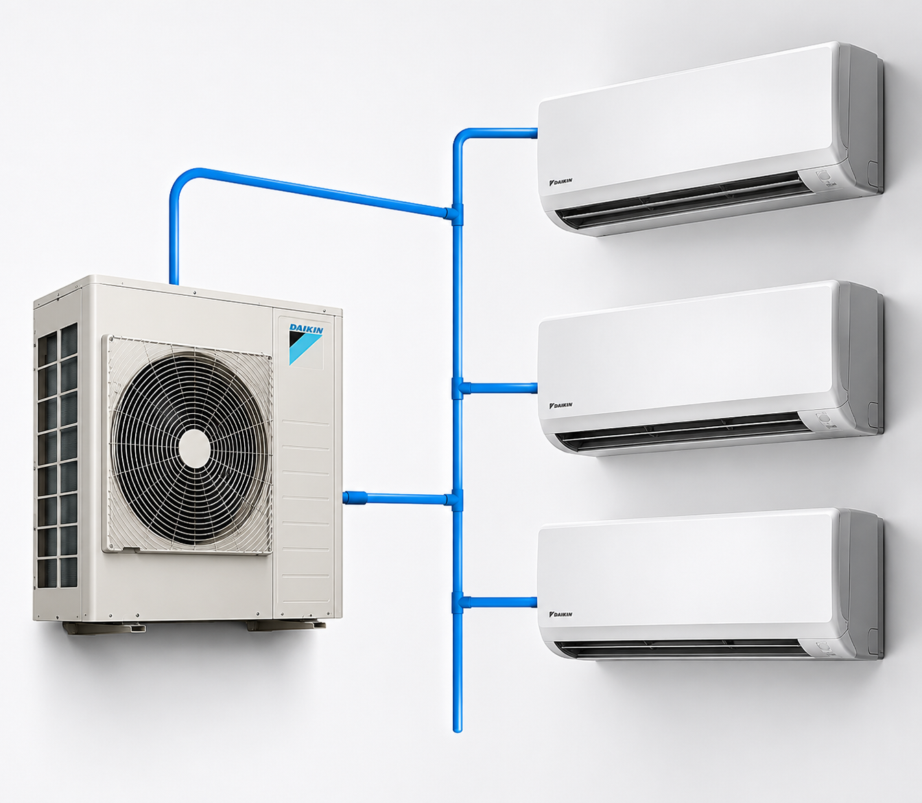 Multi-split AC system diagram